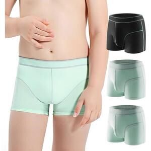 Carer Boys Washable Incontinence Underwear Size Small Two Green And One Black